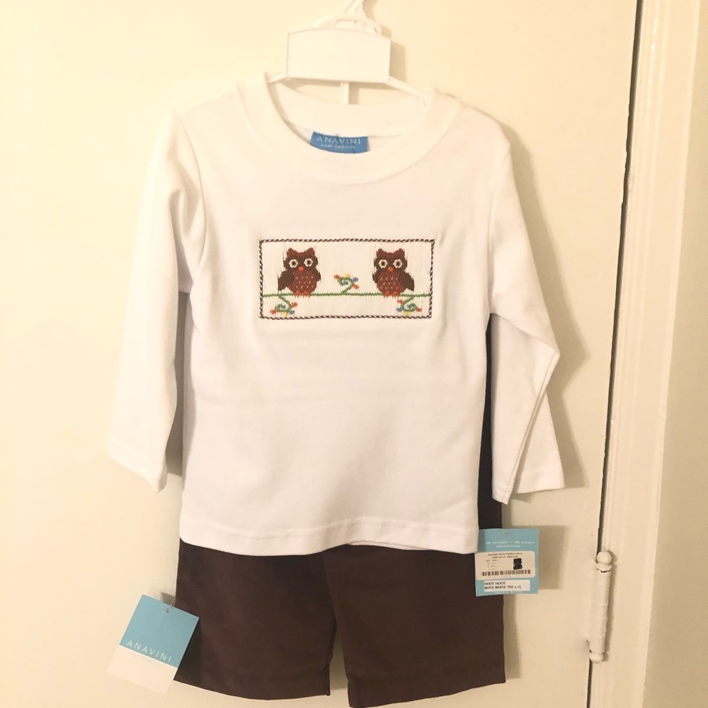 NWT boys 2T smocked top with cord bottoms!